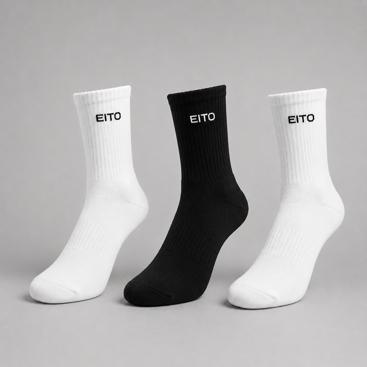 Sol 3 Pack Sock White/Black
