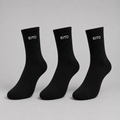 Sol 3 Pack Sock Black