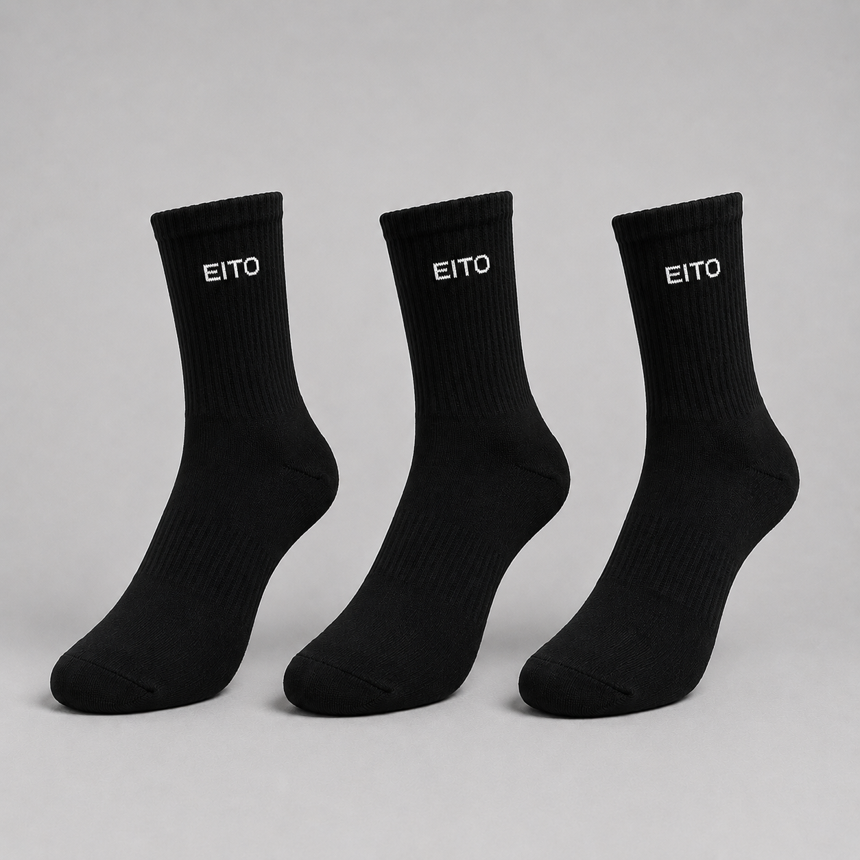 Sol 3 Pack Sock Black